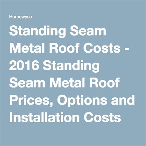 metal roofing cost homewyse